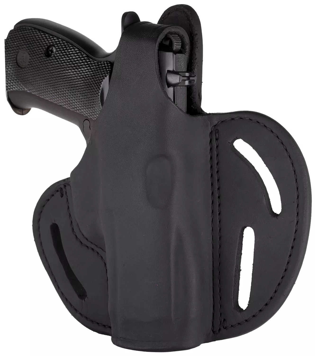 1791 Gunleather BHX3SBLR BHXOWB Size 03 Stealth Black Leather Belt Slide Compatible w/Glock/S&W M&P Shield Right Hand