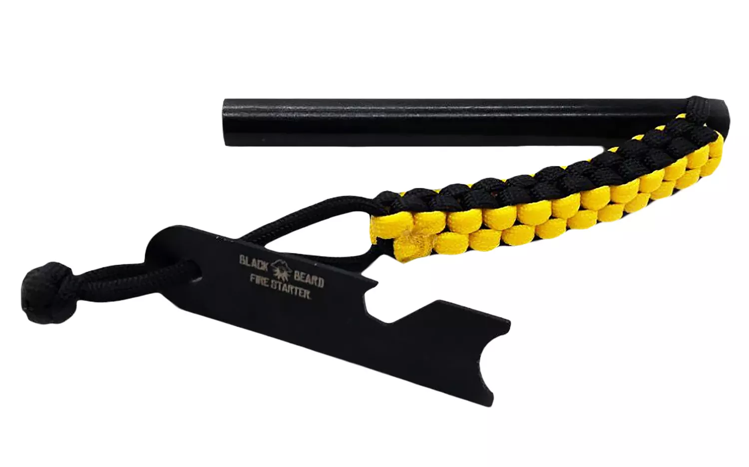 Black Beard Fire Starters FR Ferro RodBlack/Yellow 7′ Long