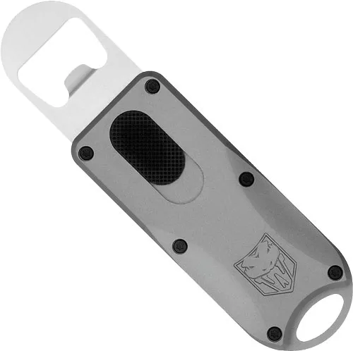 COBRATEC OTF BOTTLE OPENER – GREY 4.62″ OAL W/LANYARD LOOP