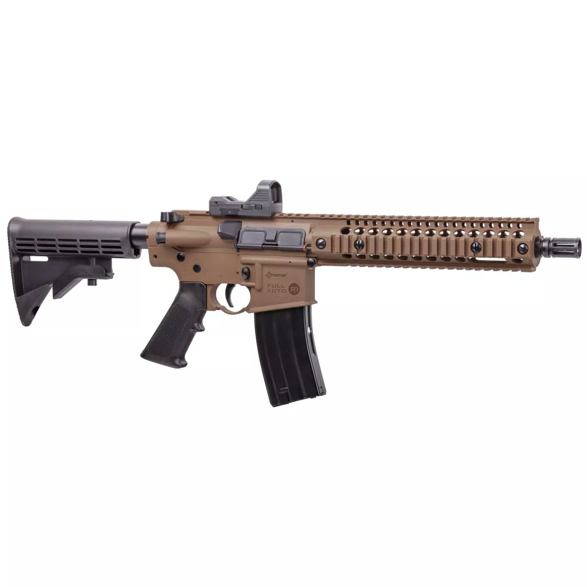 Crosman Full Auto R1 BB Airgun Co2 Powered Dark Earth with Red Dot