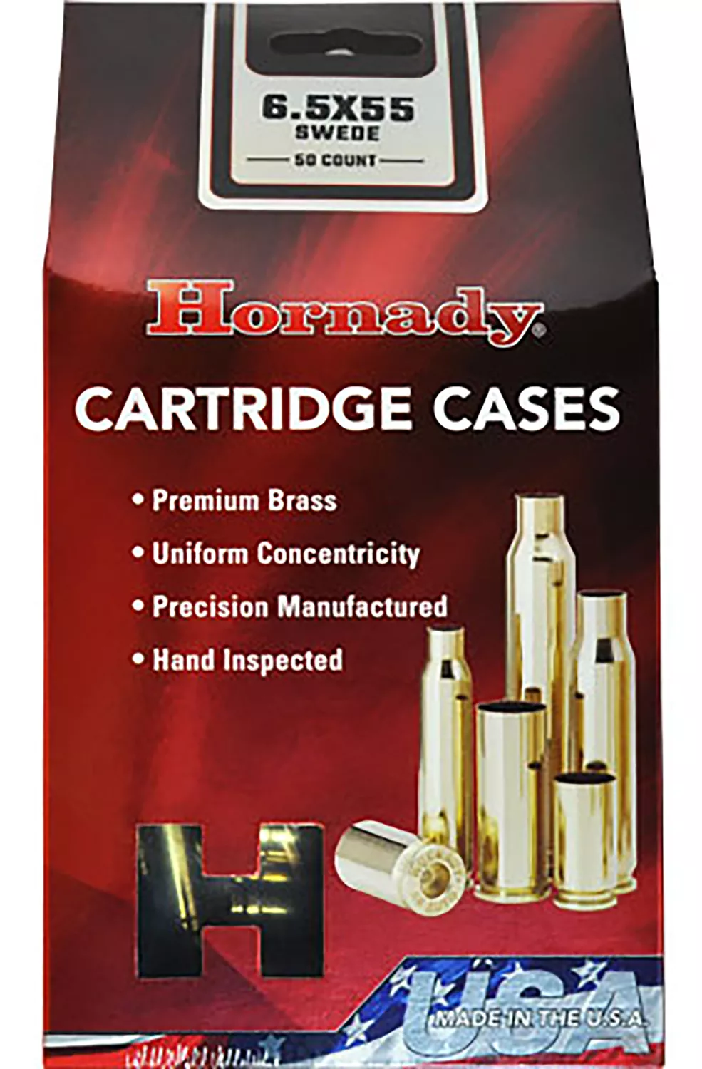 Hornady 86263 Unprimed Cases Cartridge 6.5×55 Swedish Rifle Brass