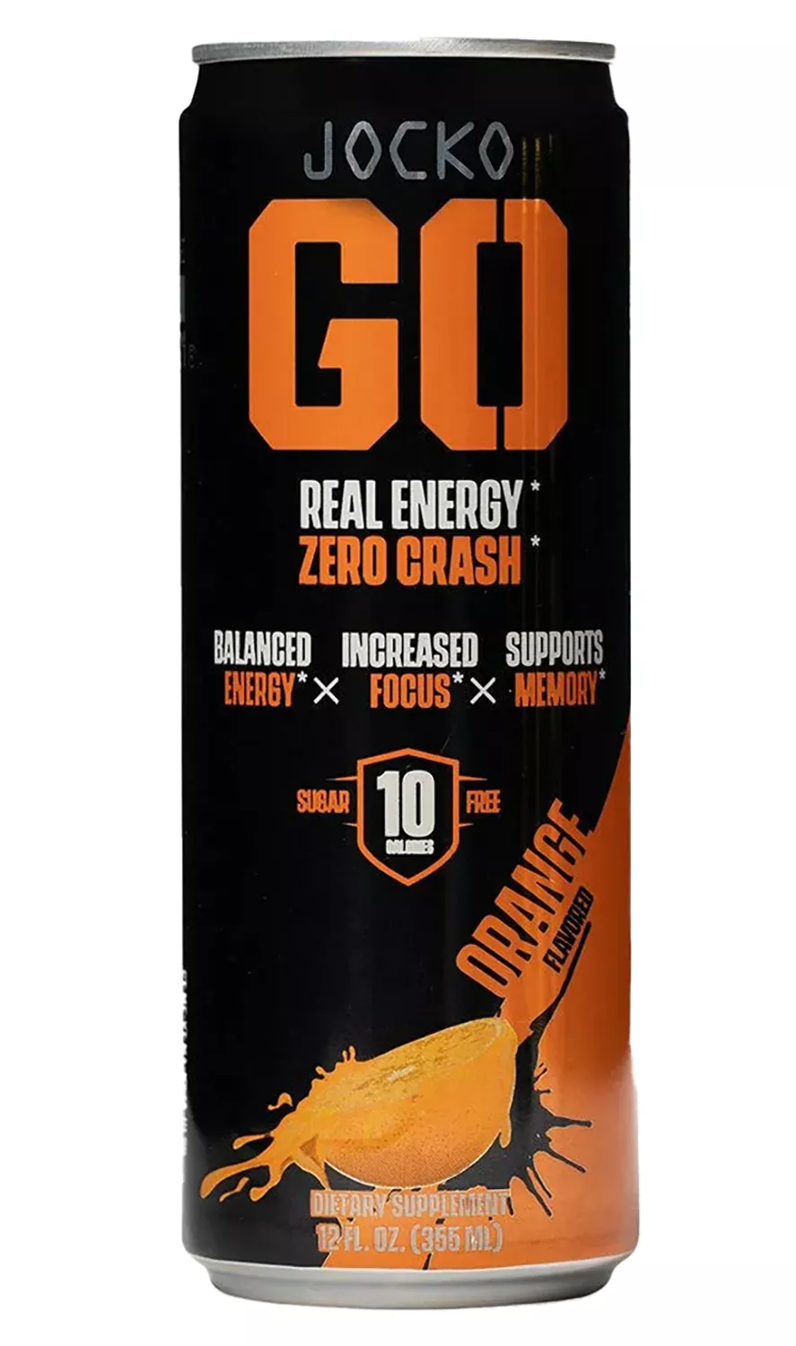 Jocko Fuel 33920 Orange Energy Drinks 12oz 12Pack