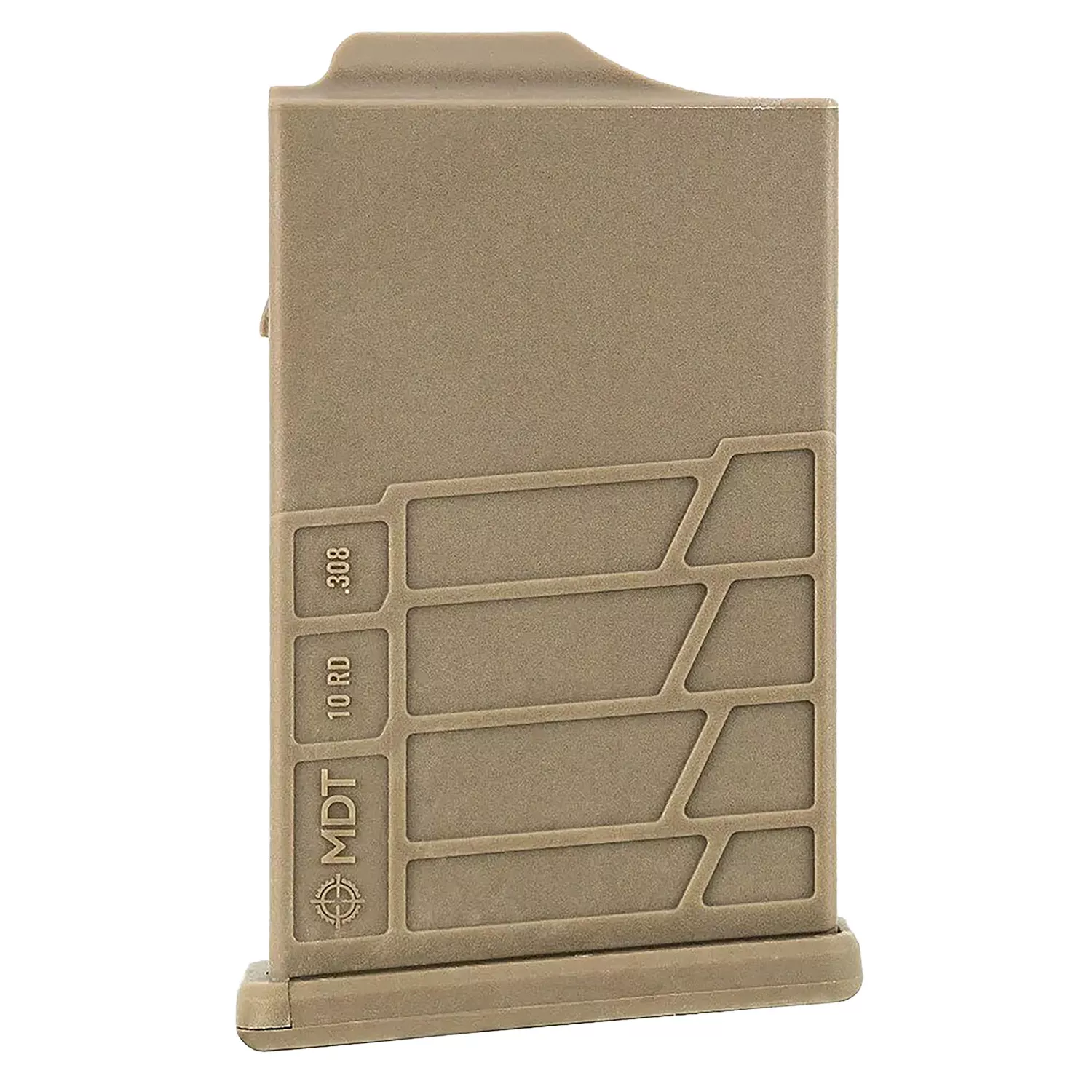 Mdt Sporting Goods Inc 104447FDE AICS Magazine10rd Extended 308/6.5 Creedmoor Short Action, FDE Polymer Fits Some Chassis/Bottom Metal (MDT/XLR/KRG/GRS/CDI/Pacific Tool & Gauge)
