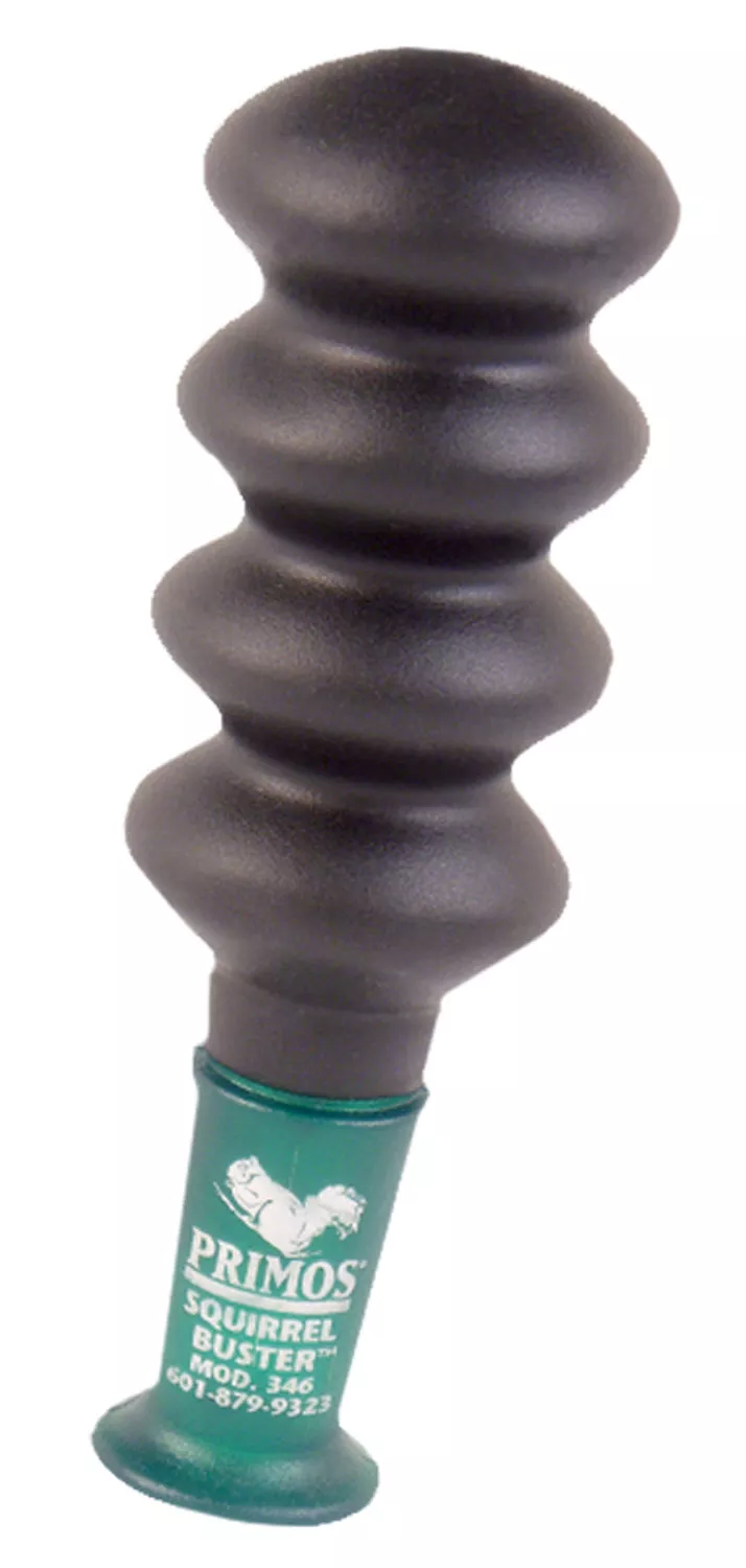 Primos 373 Squirrel BusterGrunter Call Fox/Grey/Young Squirrel Sounds Attracts Squirrels Black Rubber