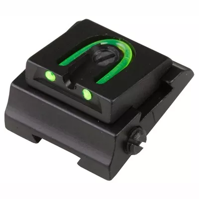 RIFLE ADJUSTABLE FIBER OPTIC 3/16” WGOS REAR SIGHT GREEN