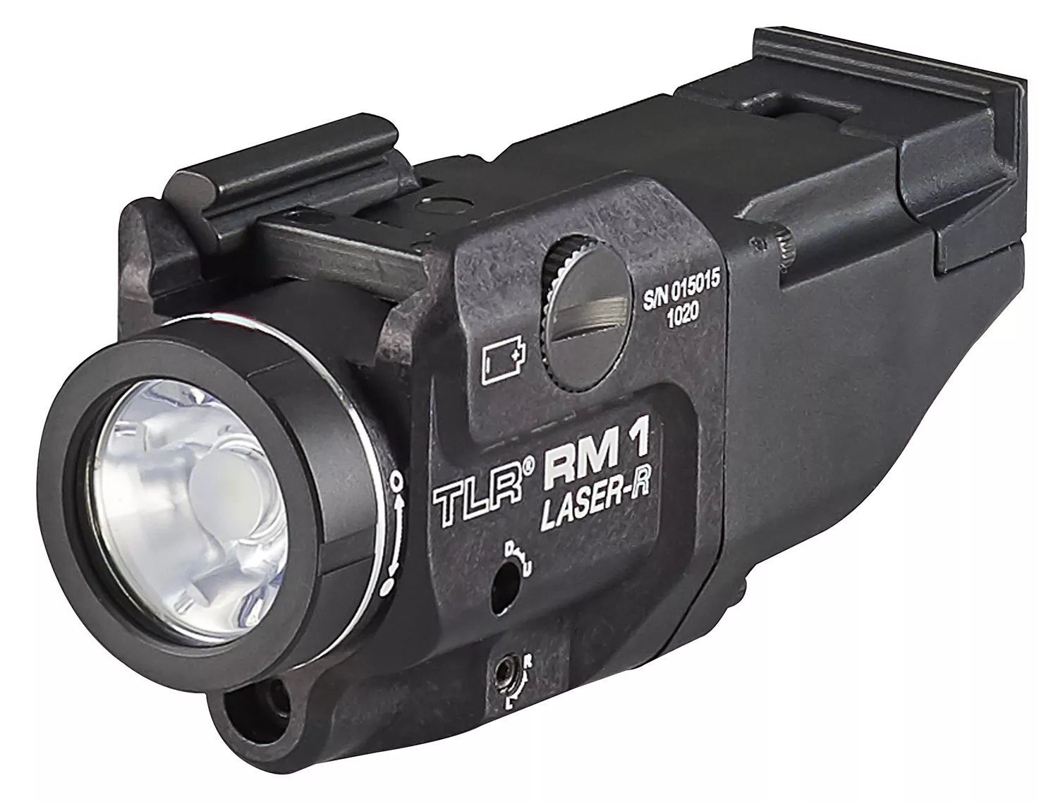 Streamlight 69446 TLR-1 RM w/Laser Black Anodized Aluminum,500 Lumens White LED Bulb/Red Laser, 210 Meters Beam, Picatinny Rail Mount