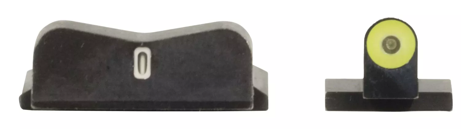 XS Sights SW0030S5Y DXT2 Big Dot Night Sights- Smith and WessonBlack | Green Tritium Yellow Outline Front Sight Green Tritium White Outline Bar Rear Sight